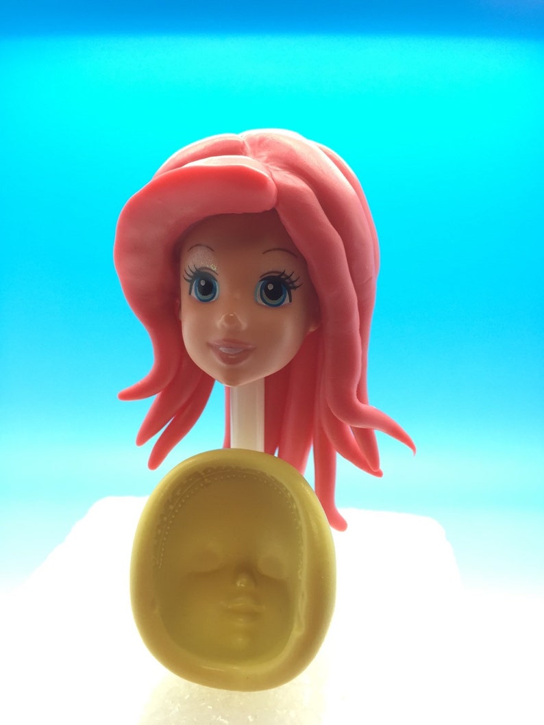 Silicone mold of The Little Mermaid's, Ariels, face. image 2