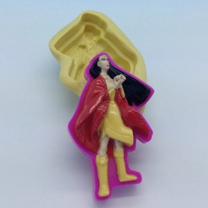 Pocahontas Disney Princess Flexible Silicone Push Mold for Polymer clay, ,cold porcelain,Resin,Wax, Food,Sweets,fimo,chocolate.
