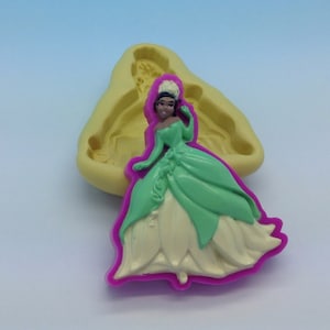 Tiana Princess and The Frog Flexible Silicone Mold for Polymer clay