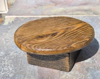 Soporte para plantas de cedro para incienso, hecho a mano y único en su clase.