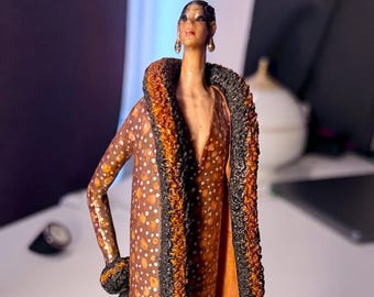 GARAY Fashion Women Figure: One-of-a-Kind Handcrafted NYC Artist Collectible Decoration