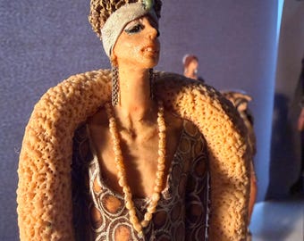 PRIMA Garay Fashion Women Figure: One-of-a-Kind Handcrafted NYC Artist Collectible Decoration