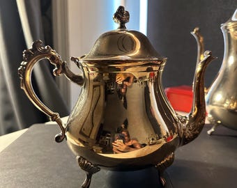 Silver-Plated Footed Teapot