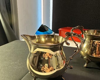 Silver-Plated Footed Creamer Pitcher