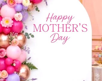 Happy Mother's Day Decal – Spring Brunch Party Backdrop Vinyl