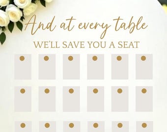 Wedding Seating Chart Vinyl Decal – Party Backdrop Sign
