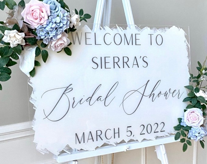 Bridal Shower Decal for Mirror or Sign Spring Bridal Shower Decal Spring Garden Wedding Decal for Welcome Sign Modern Bridal Shower Decor
