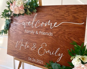 Wedding Welcome Decal Vinyl Wedding Decal for Sign Making Welcome Family and Friends Wedding Sign DIY Vinyl Decal Wedding Decor Rustic