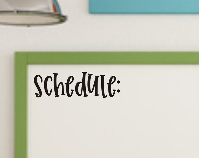 Schedule Decal for Classroom Whiteboard or Chalkboard Teacher Vinyl Decal Classroom Management Decal for Teachers School Decals Schedule