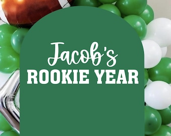 Avezano Baseball-Hintergrund 'Rookie Des Jahres' Für 1. Geburtstag – 2,1 X 1,5 M Baumwollstoff