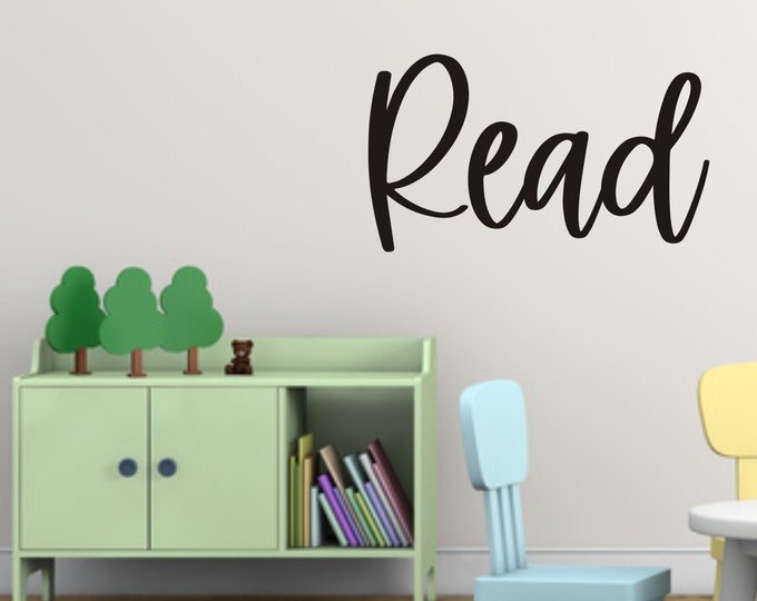 Read Wall Decal for Classroom or Library School Wall Decal Reading Teacher Vinyl Decal Classroom Decor Back to School