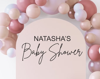 Baby Shower Decal for Balloon Arch Sign DIY Vinyl Decal for Baby Shower Personalized Decal for Baby Shower Event Planner Lettering