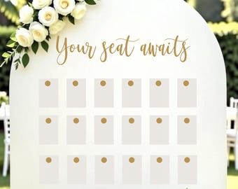 Your Seat Awaits Decal - Rustic Wedding Sign DIY Decor