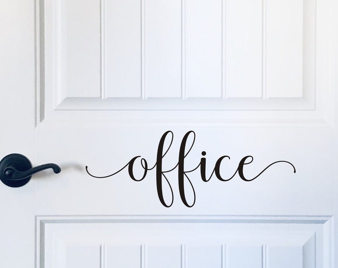 Office Door Decal Vinyl Decal for Home Office Business Office Sticker for Door Wall or Window Vinyl Decal Home Decor