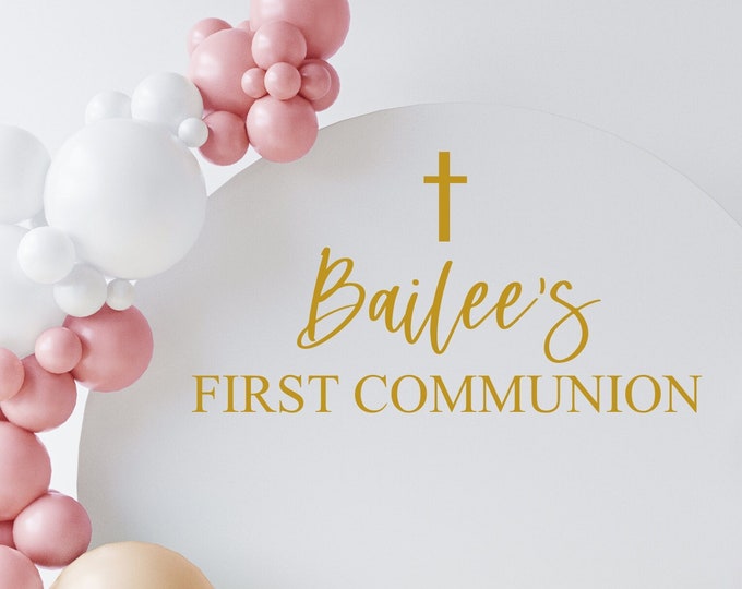 First Communion Decal for Sign Making Communion Decal for Balloon Arch Sign First Communion Welcome Decal for Sign Making DIY