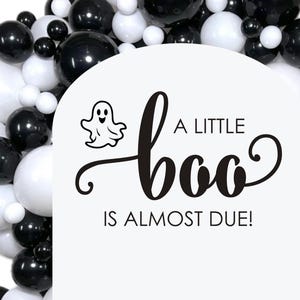 A little Boo is Almost Due Decal for Baby Shower Party Halloween Vinyl Decal A little Boo with ghost vinyl decal for Balloon Arch Sign