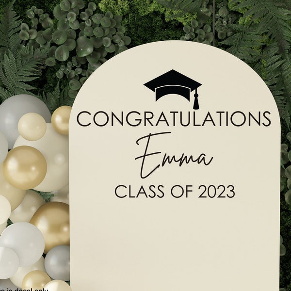 Graduation Decal for Sign Making Congratulations Class of 2023 Graduate Sign for Balloon Arch or Entryway Vinyl Decal Graduation Party