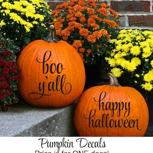 Boo Y'all Pumpkin Decal, Southern Halloween Decor