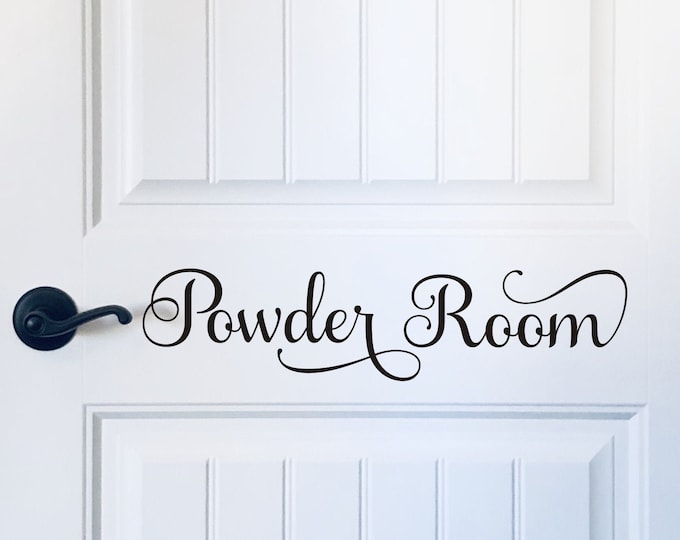 Powder Room Decal Door Decal for Powder Room or Bathroom Home or Business Decal Vinyl wall Decor
