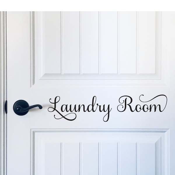 Laundry Room Decal for Door Laundry Vinyl Wall Decal Home Decor Vinyl Decal for Laundry Room Door or Wall Business Door Decal