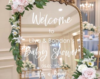 Baby Shower Welcome Mirror Decal - DIY Party Decor