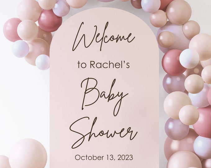 Baby Shower Decal for Welcome Sign Or Balloon Arch Baby Shower Decor Baby Shower Vinyl Decal Event Planner Party Planner Decal