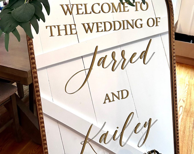 Wedding Decal for Mirror Vinyl Decal for Modern Wedding Mirror Sign Welcome to the Wedding Of Decal Lettering Gold Wedding Decor