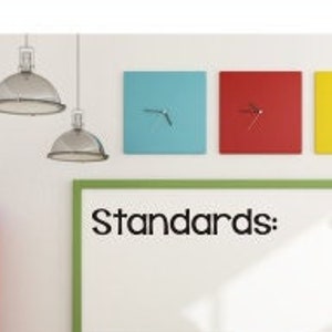 Standards Vinyl Decal Whiteboard Decal Classroom Decal Standards Decal Teacher Classroom Decal Chalkboard Decal Elementary Classroom Decor