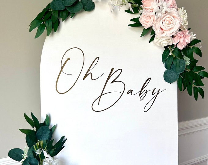 Oh Baby Decal for Baby Shower Backdrop or Sign Making Oh Baby Vinyl Decal Oh Baby Sign Vinyl Baby Girl Shower Baby Boy Shower Decor Event