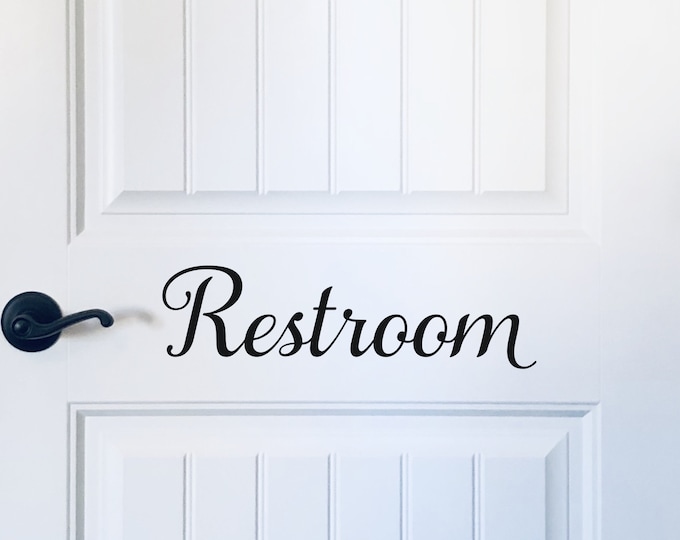 Restroom Wall Decal Door Decal for Business Nail Salon Decal Hair Salon Vinyl Decal Decor For Business Restroom Vinyl