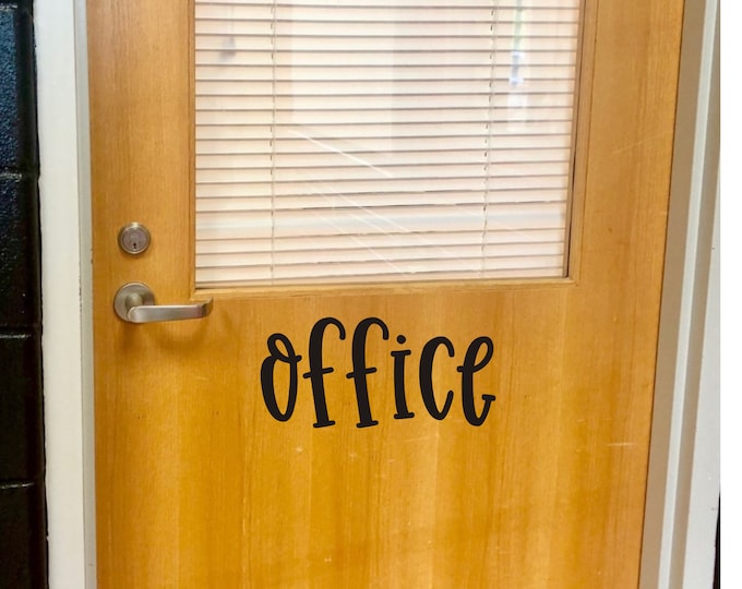 Office Vinyl Decal for Classroom Door Office Vinyl Decal for School or Classroom Teacher Decals School Decor Back to School