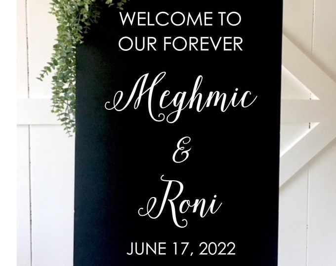 Welcome to our Forever Decal for DIY Sign Making Vinyl Decal for Wedding Mirror Couples Decal for Wedding Sign Making