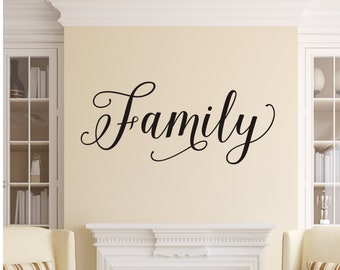 Autocollant Murial Vinyle Personnalisé Famille - Nom, Prénoms Et Date - Décoration Murale - Neuf