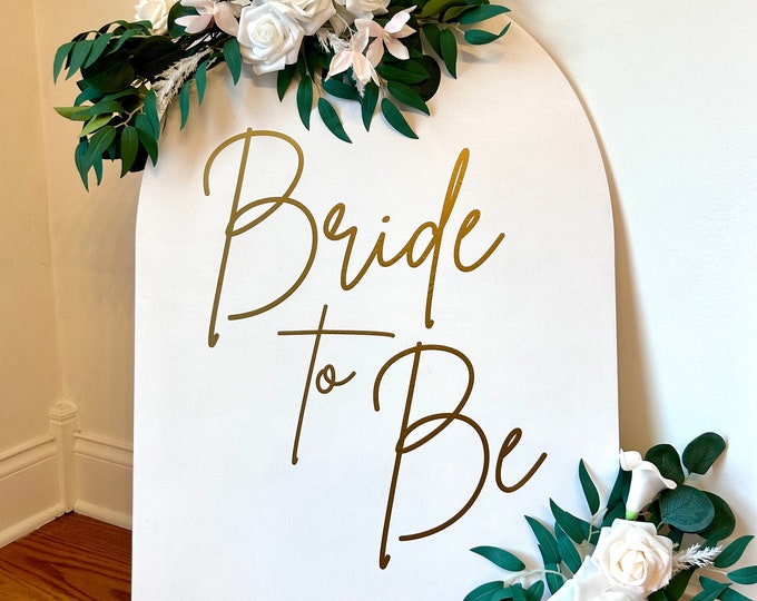 Bride to Be Decal for Bridal Shower Entrance Sign Vinyl Decal for Bride to Be Event Planner Decal Gold Bridal Shower Decor Balloon Arch