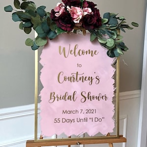 Bridal Shower Decal for Sign Making Vinyl Decor for Bridal Shower Welcome Decal for Bridal Shower DIY Decal for Shower Decor Personalized