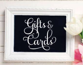 Wedding Decal Gifts and Cards Vinyl Decal Wedding Table Decor Card Table Bridal Shower Wedding Elegant Decal for Chalkboard Wedding Decor