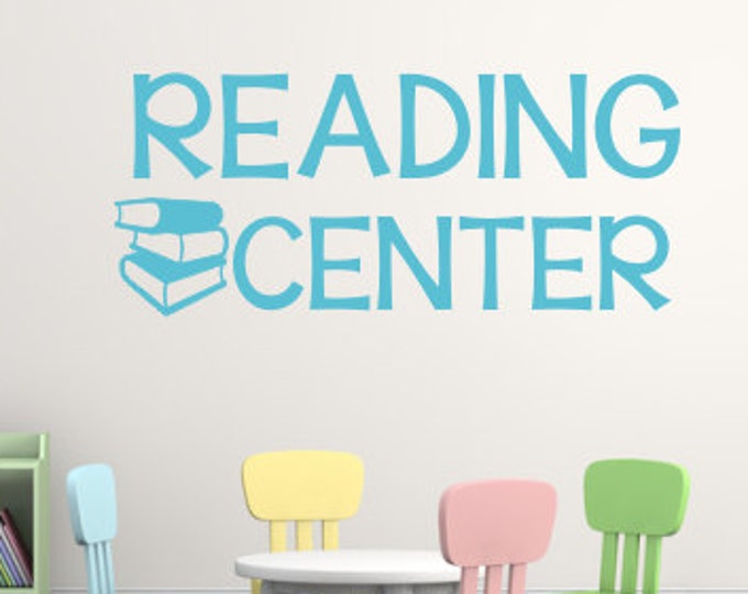 Reading Center Decal Reading Vinyl Decal Classroom Decor Reading Center Decor Teacher Decal Classroom Vinyl Decor Wall Decal School Decal