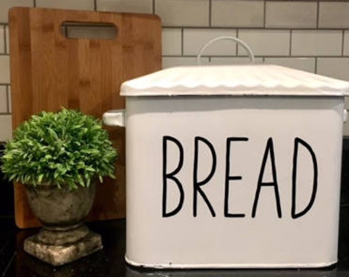 Decal Only-Bread Vinyl Decal-Farmhouse Decal-Rustic Bread Box Decal- Farmhouse Style Kitchen Decal for Bread Box