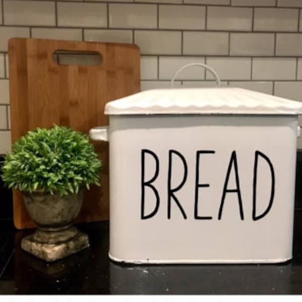 Decal Only-Bread Vinyl Decal-Farmhouse Decal-Rustic Bread Box Decal- Farmhouse Style Kitchen Decal for Bread Box