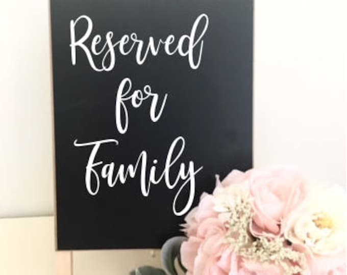 Reserved Wedding Decal Reserved for Family Decor for Wedding Rustic Handwritten Barn Wedding DIY Lettering for Sign for Wedding