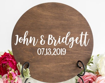 Names and Date Decal Vinyl Decal for Wedding Sign DIY Decal for Wedding Guestbook Rustic Wedding Sign Barn Wedding Decor Personalized Vinyl