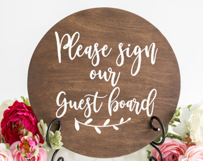 Please sign our Guest Board Decal Vinyl Decal for Sign Wedding Sign Vinyl DIY Decal for Guest Board Alternative Guestbook Decal Sign Decal