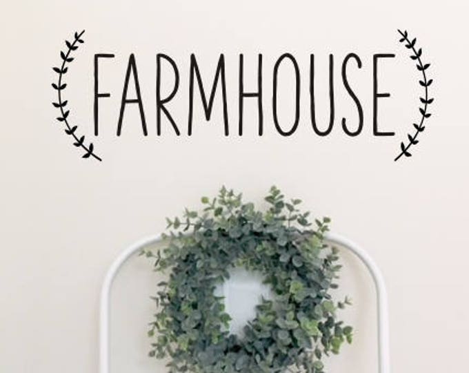 Farmhouse Decal Vinyl Wall Decal Rustic Handwritten Font Farmhouse Style Kitchen Living Room Vinyl Wall Decor Rustic Decor Simple Living