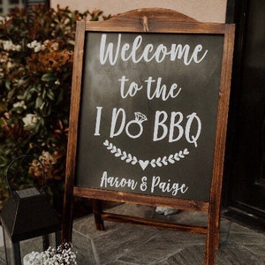 I Do BBQ Vinyl Decal for Sign Wedding Decor Wedding Rehearsal Dinner I Do BBQ Sign Vinyl Decal for Couples Dinner Personalized Decor