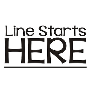 Line Starts Here Decal Vinyl Decal Classroom Floor Decal Line Up Decal School Elementary Classroom Teacher Floor Decal Educational