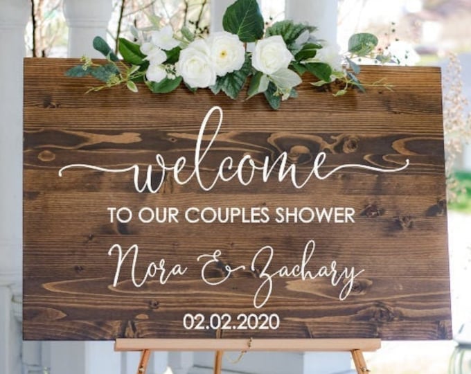 Couples Shower Decal for Sign Making Vinyl Decal for Wedding Shower Mirror or Chalkboard Welcome Decal Couples Shower