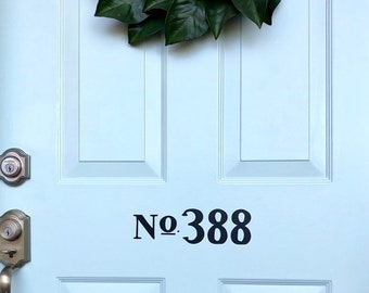 Door Number Decal Vinyl Decor House Number Sticker for Front Door Number Decal for Mailbox Traditional Front Door Vinyl Decal Curb Appeal