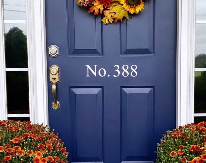 House Number Door Decal Vinyl Decal House Numbers Home Decor Porch Curb Appeal Address Decal Home Address Door Decal House Numbers Vinyl