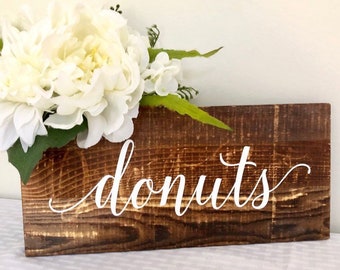 Donuts Wedding Decal Vinyl Decor for Donut Wall or Donut Board Rustic Wedding Sign Lettering for Decal DIY Decal Wedding Sign