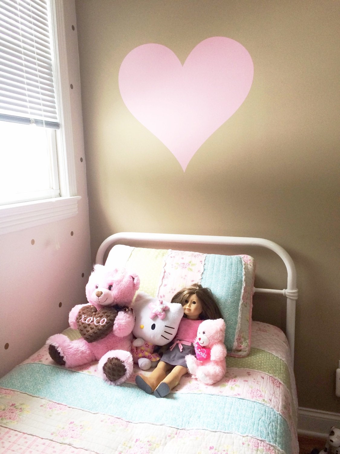 Heart Wall Decal Large Heart Decal Girls Nursery Decal